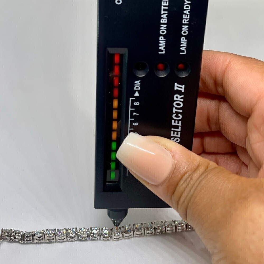 New Moissanite Diamond Tennis Bracelet 3mm 5 Ct 14K White Gold Finish Round Cut - Picture 3 of 11